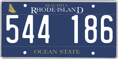 RI license plate 544186