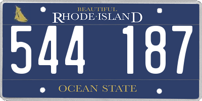 RI license plate 544187
