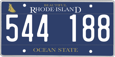 RI license plate 544188
