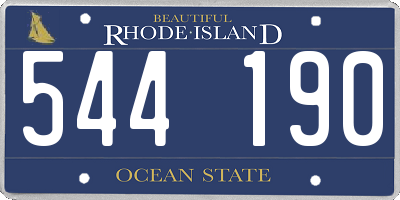 RI license plate 544190