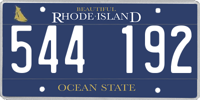 RI license plate 544192
