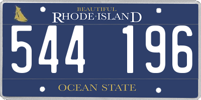 RI license plate 544196