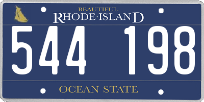 RI license plate 544198