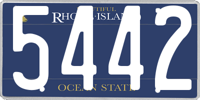 RI license plate 5442
