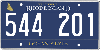 RI license plate 544201