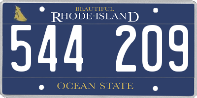 RI license plate 544209