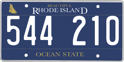 RI license plate 544210