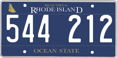 RI license plate 544212