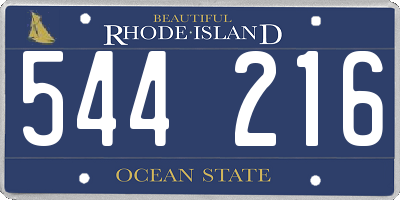 RI license plate 544216