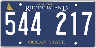 RI license plate 544217