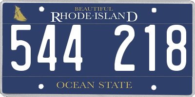 RI license plate 544218