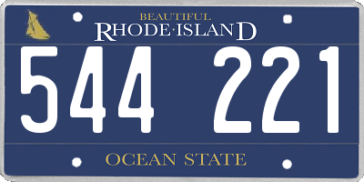 RI license plate 544221