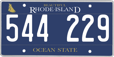RI license plate 544229