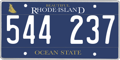 RI license plate 544237