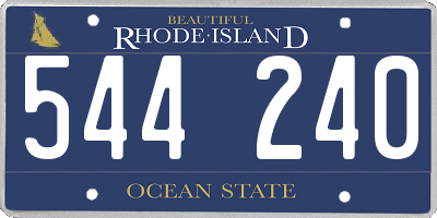 RI license plate 544240