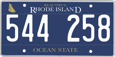 RI license plate 544258