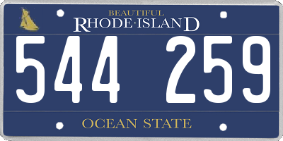 RI license plate 544259