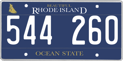 RI license plate 544260