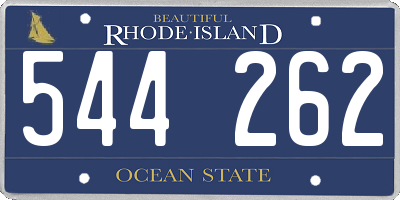 RI license plate 544262
