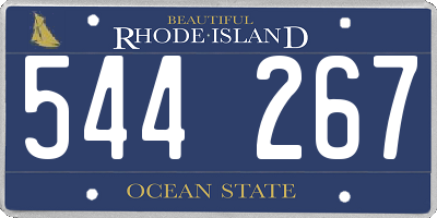 RI license plate 544267