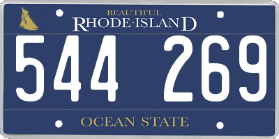 RI license plate 544269