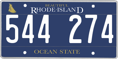 RI license plate 544274