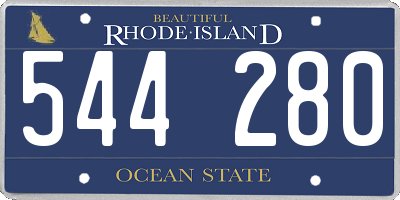 RI license plate 544280