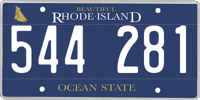 RI license plate 544281
