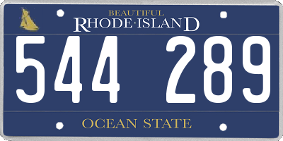 RI license plate 544289