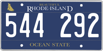 RI license plate 544292