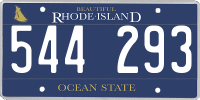 RI license plate 544293