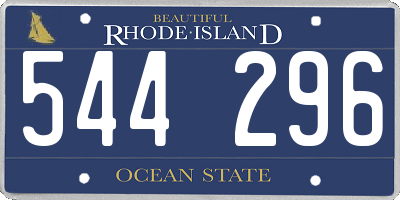 RI license plate 544296