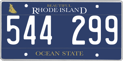 RI license plate 544299