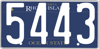 RI license plate 5443