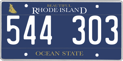 RI license plate 544303