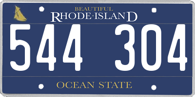 RI license plate 544304