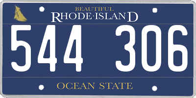 RI license plate 544306