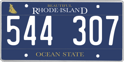 RI license plate 544307