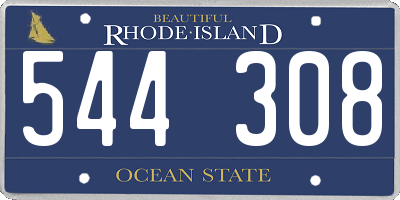 RI license plate 544308