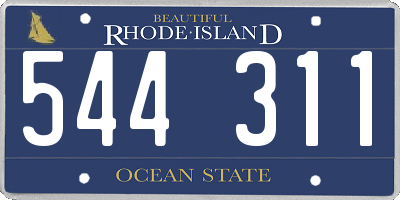 RI license plate 544311