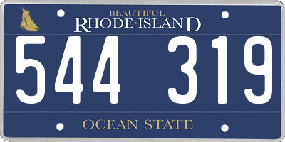 RI license plate 544319