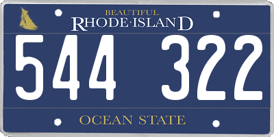 RI license plate 544322