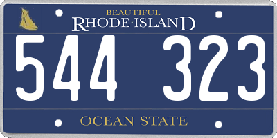 RI license plate 544323