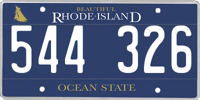 RI license plate 544326
