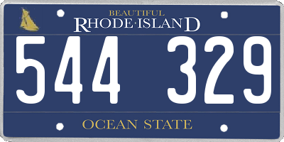 RI license plate 544329