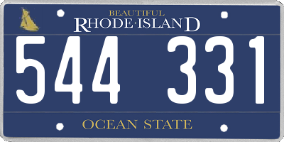 RI license plate 544331