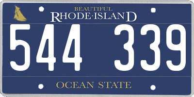 RI license plate 544339