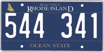 RI license plate 544341
