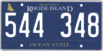 RI license plate 544348