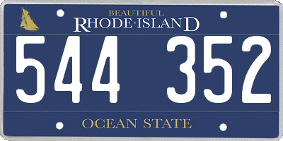 RI license plate 544352